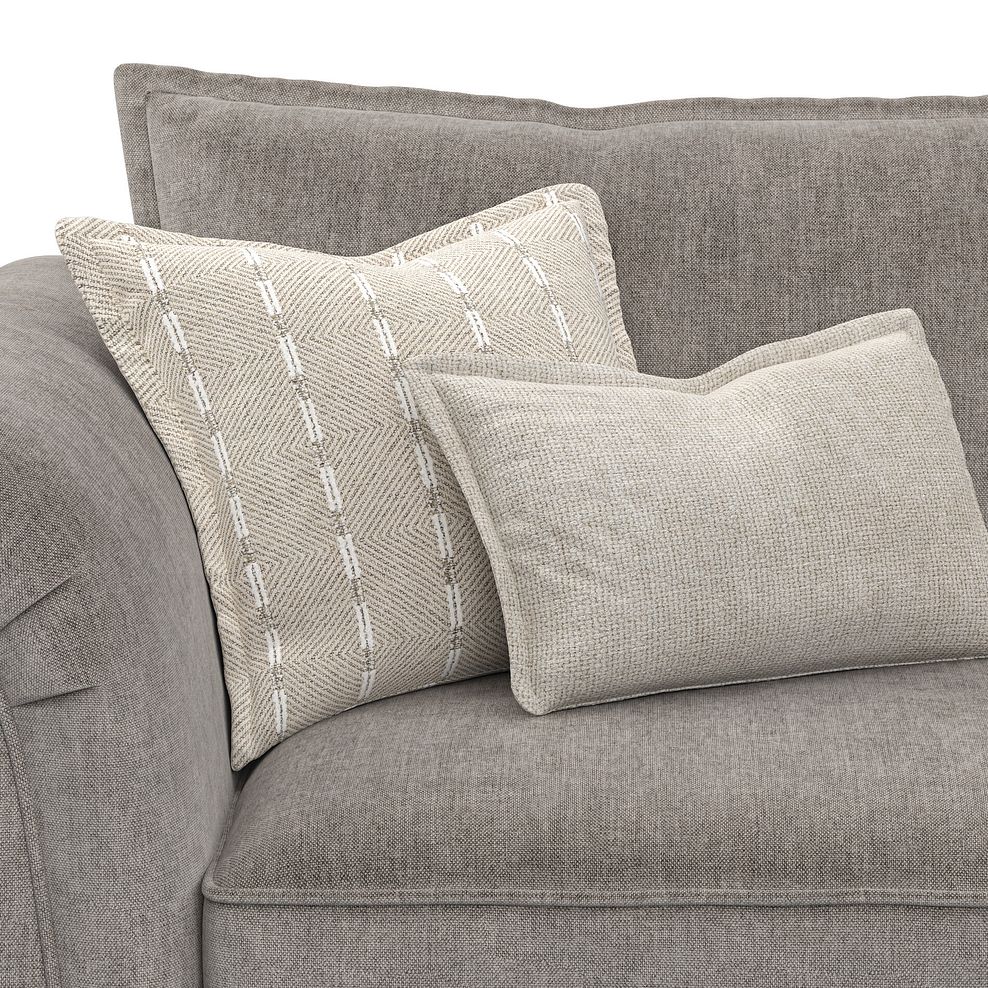 Milldale 2 Seater Sofa in Garda Acier Fabric with Linen Scatters 8