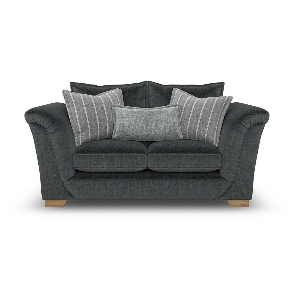 Milldale 2 Seater Sofa in Garda Carbon Fabric with Grey Scatters 2