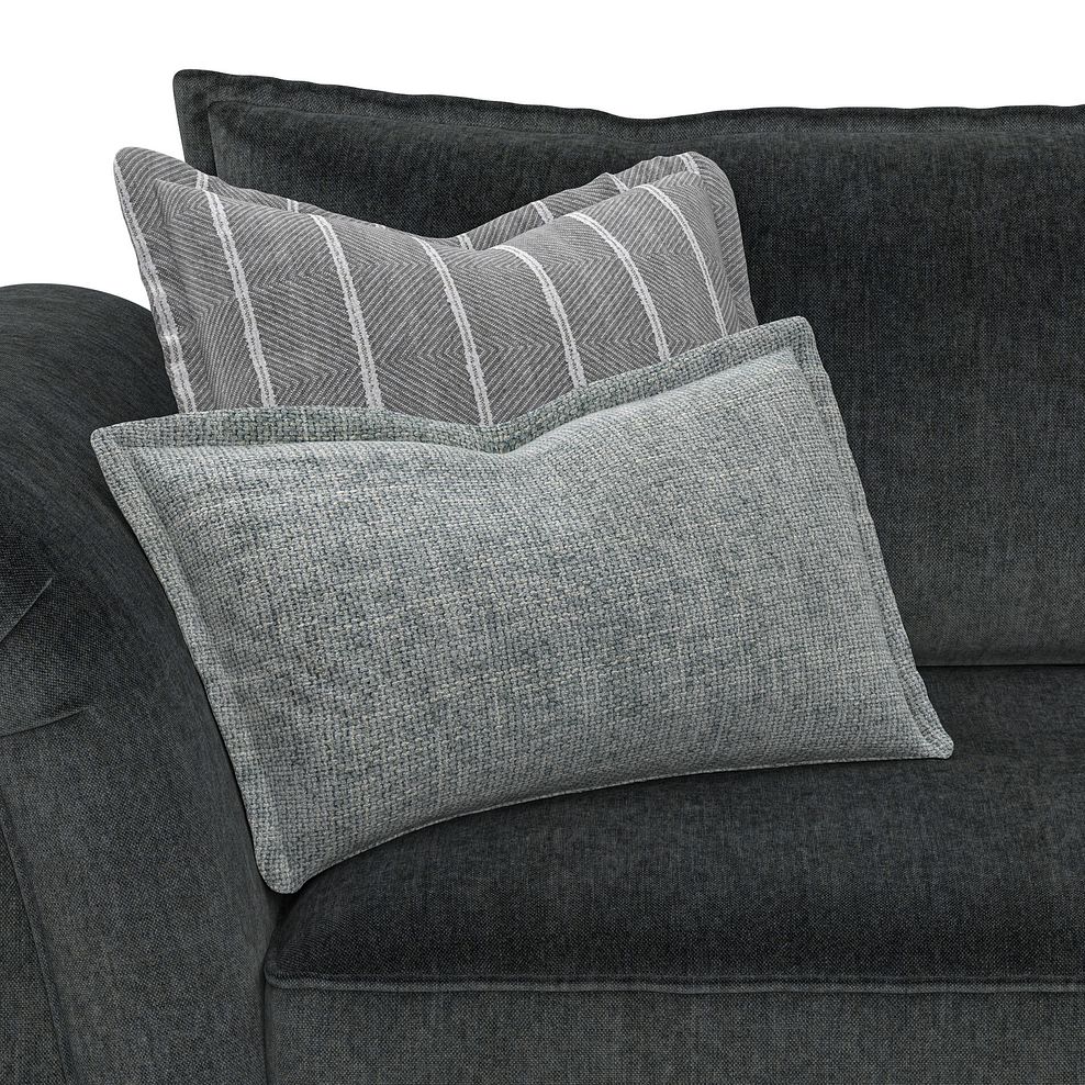 Milldale 2 Seater Sofa in Garda Carbon Fabric with Grey Scatters 9