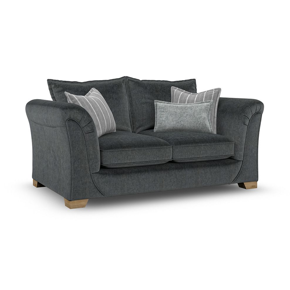 Milldale 2 Seater Sofa in Garda Carbon Fabric with Grey Scatters 3