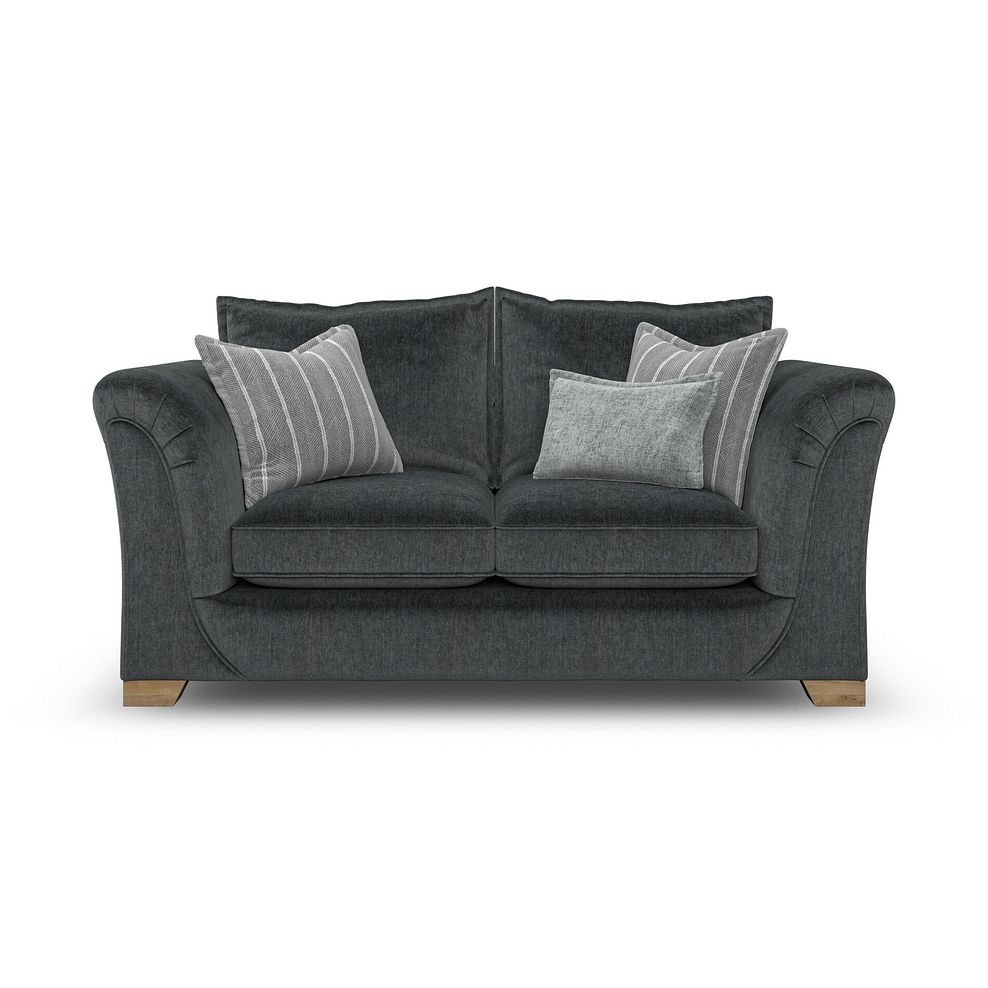 Milldale 2 Seater Sofa in Garda Carbon Fabric with Grey Scatters 4