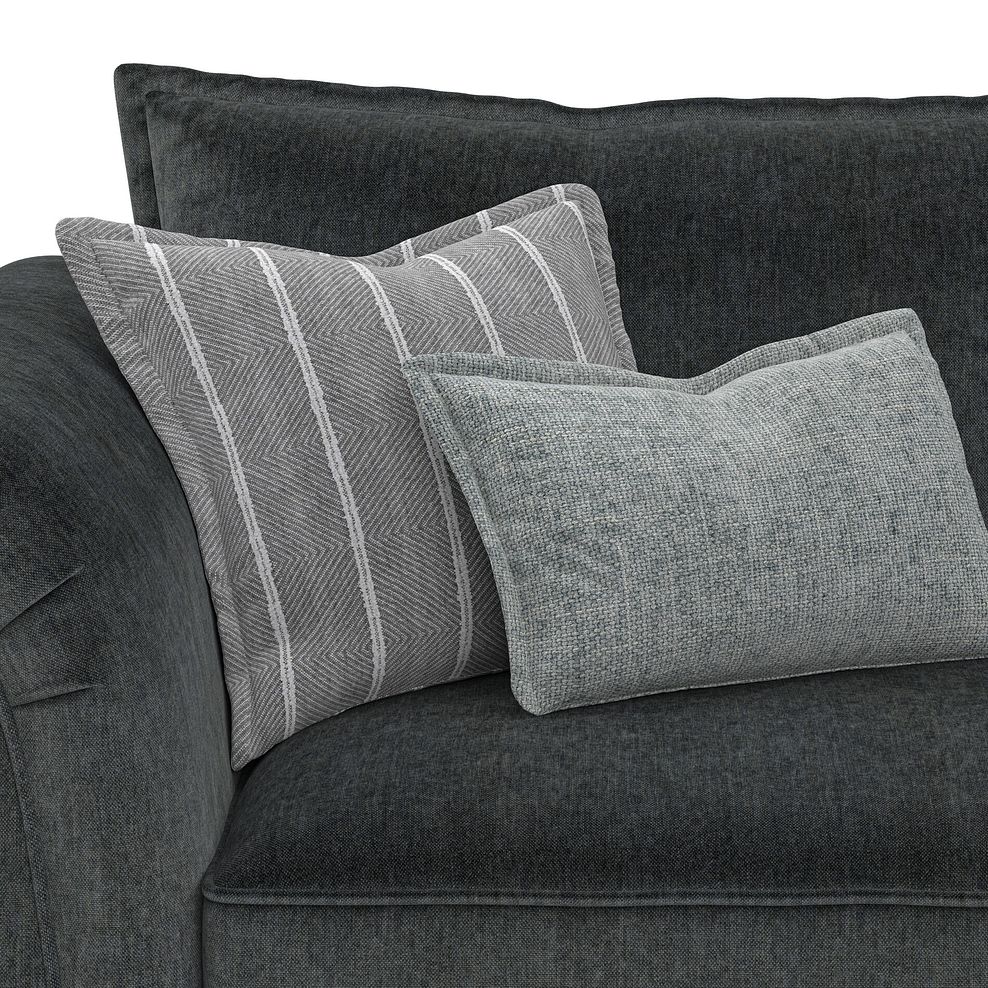 Milldale 2 Seater Sofa in Garda Carbon Fabric with Grey Scatters 8