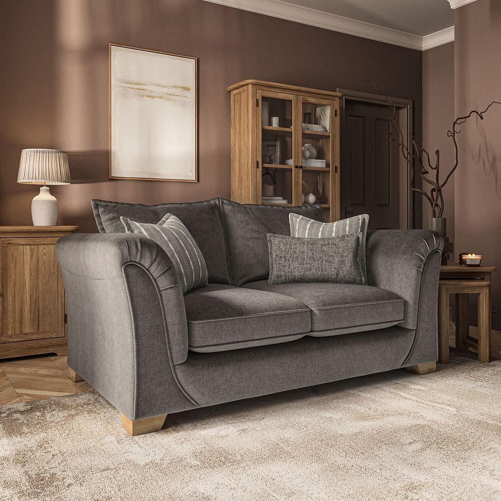 Milldale 2 Seater Sofa in Garda Moody Fabric with Earth Scatters 1