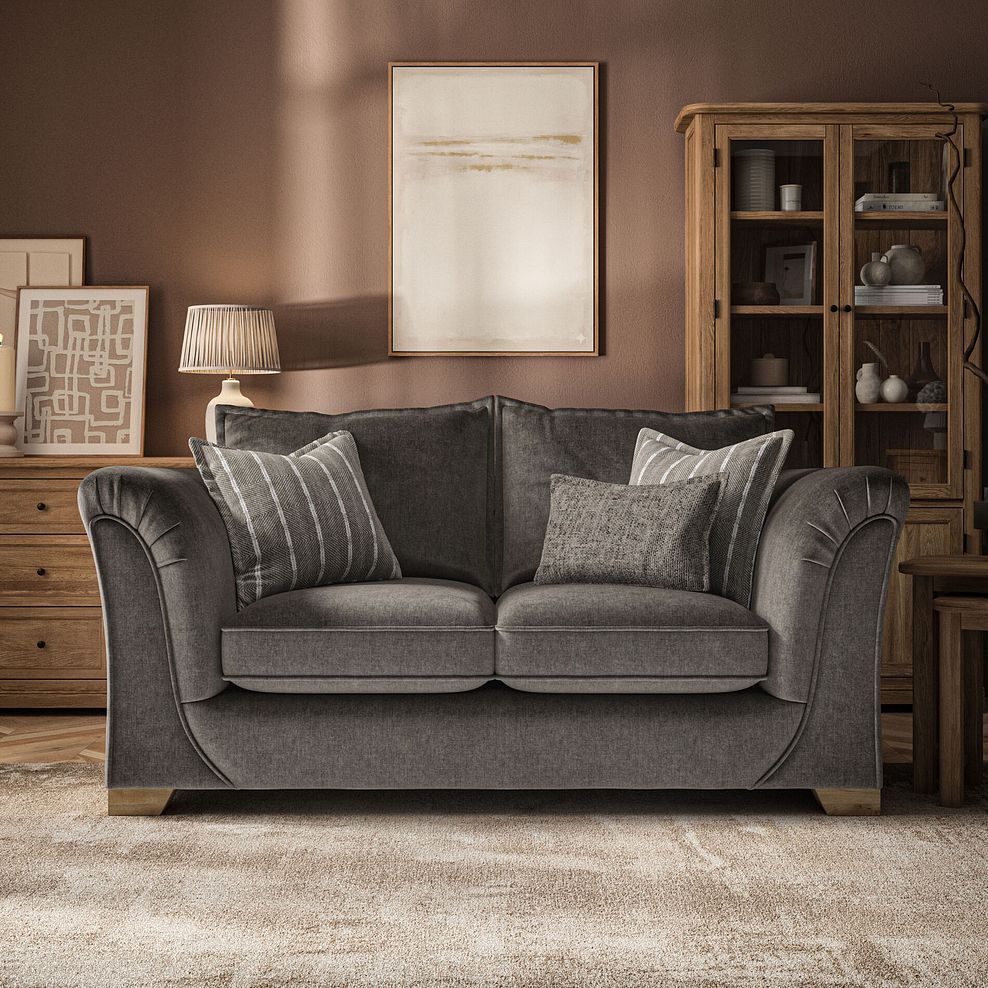 Milldale 2 Seater Sofa in Garda Moody Fabric with Earth Scatters 2