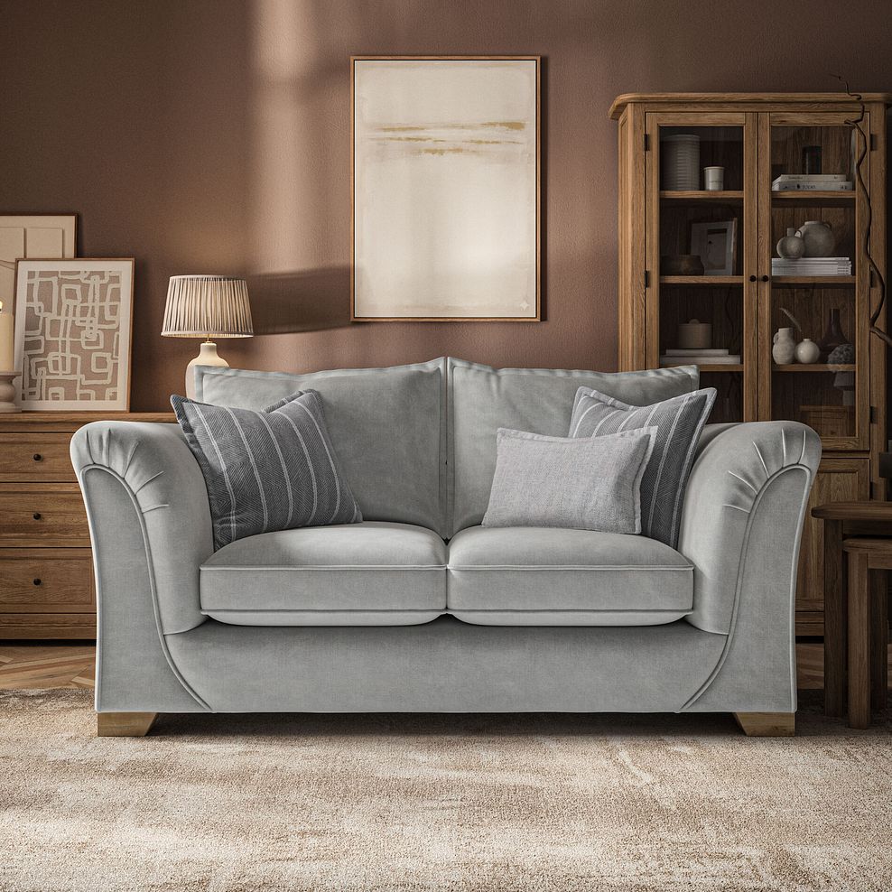 Milldale 2 Seater Sofa in Garda Showers Fabric with Grey Scatters 2