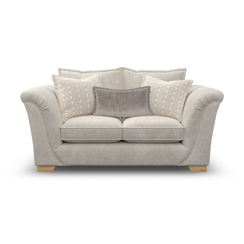 Milldale 2 Seater Sofa in Milo Cream Fabric with Linen Scatters 2