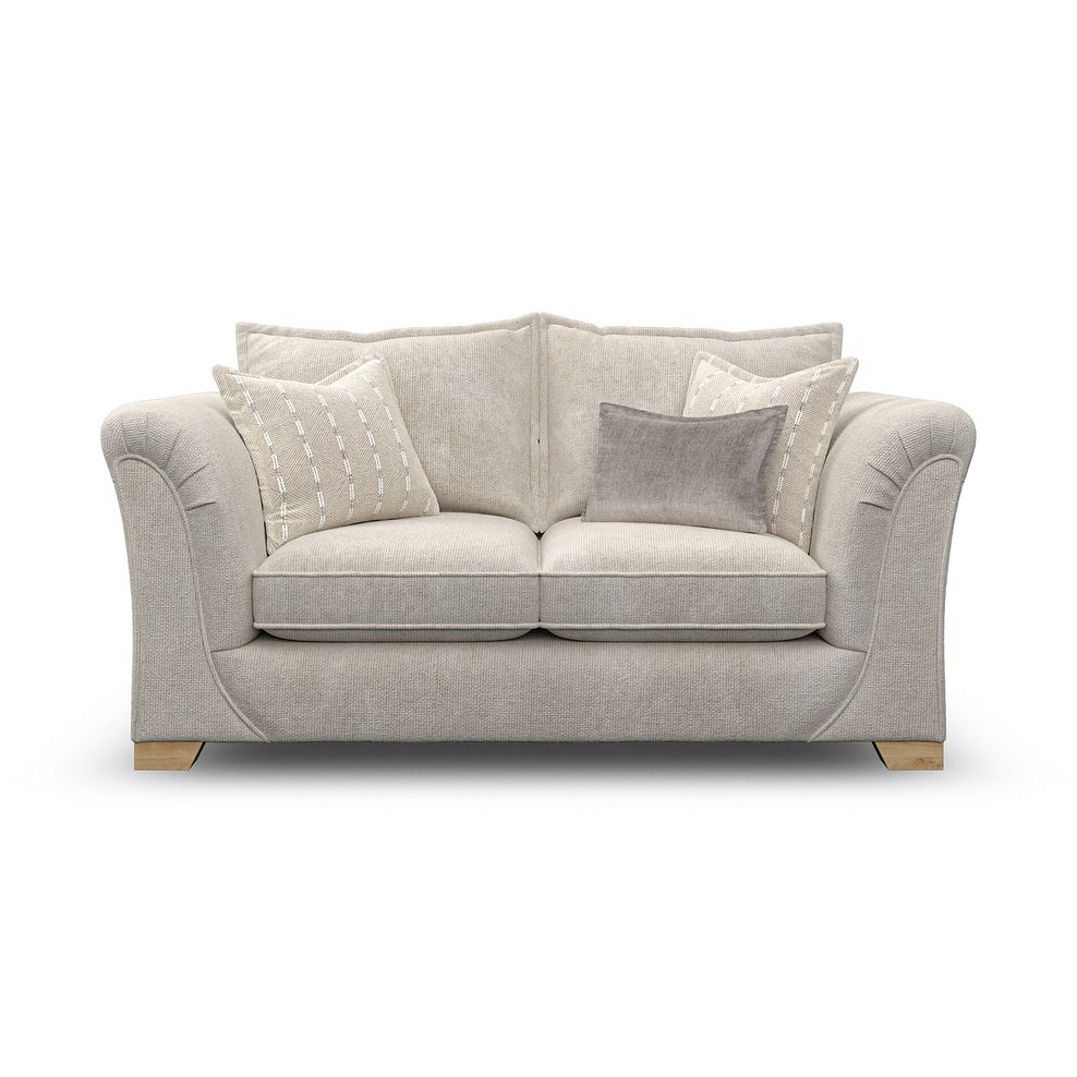 Milldale 2 Seater Sofa in Milo Cream Fabric with Linen Scatters 4