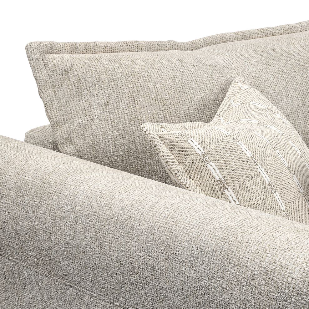 Milldale 2 Seater Sofa in Milo Cream Fabric with Linen Scatters 12