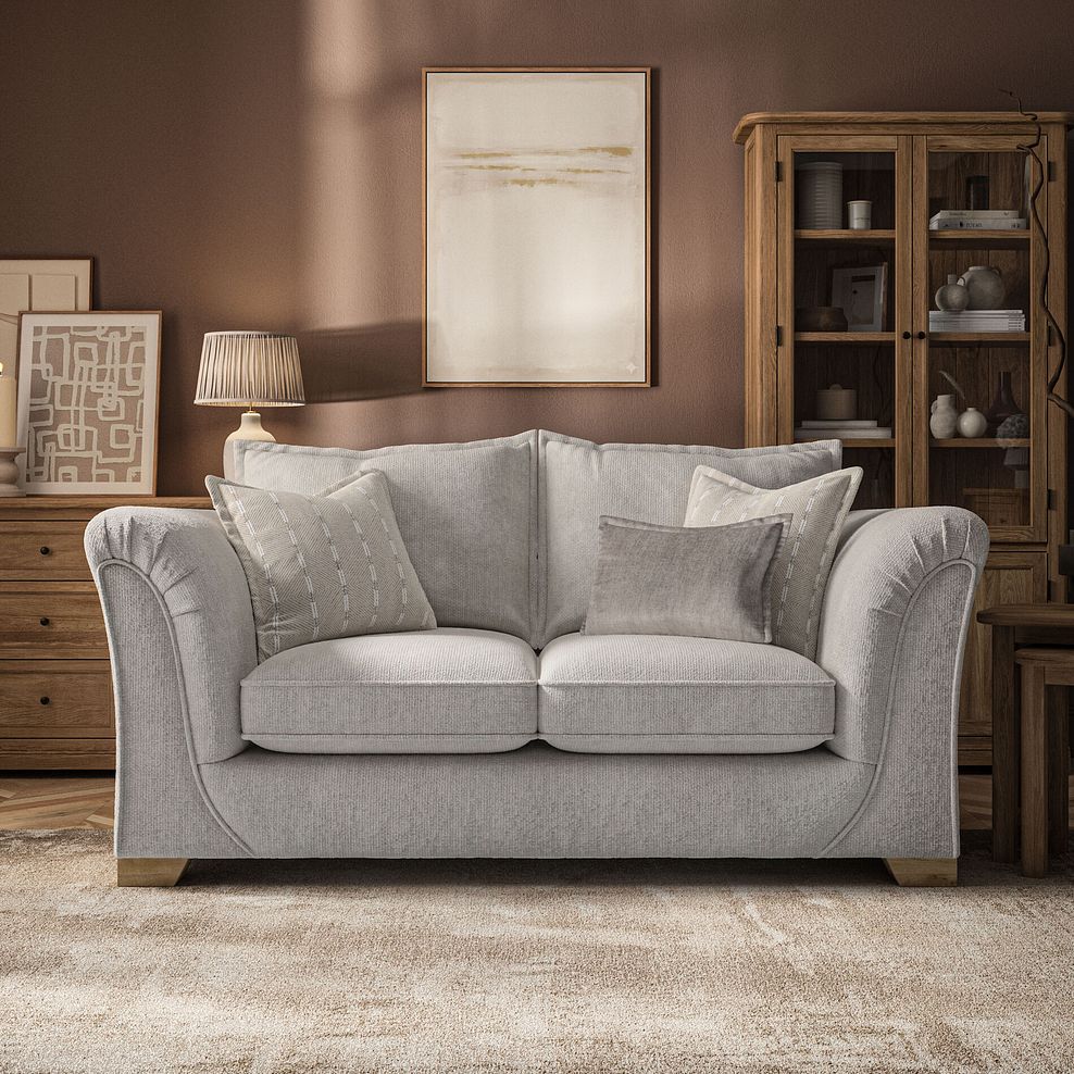 Milldale 2 Seater Sofa in  Milo Ivory Fabric with Linen Scatters 2