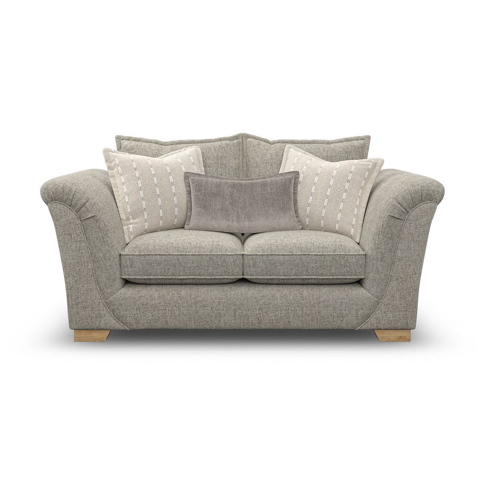 Milldale 2 Seater Sofa in Milo Mink Fabric with Linen Scatters 2