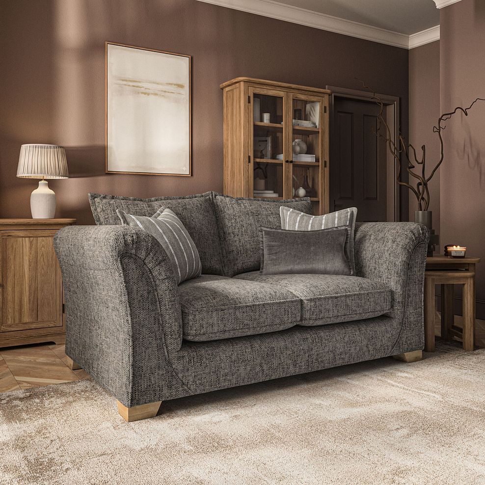 Milldale 2 Seater Sofa in  Milo Mocha Fabric with Earth Scatters 1