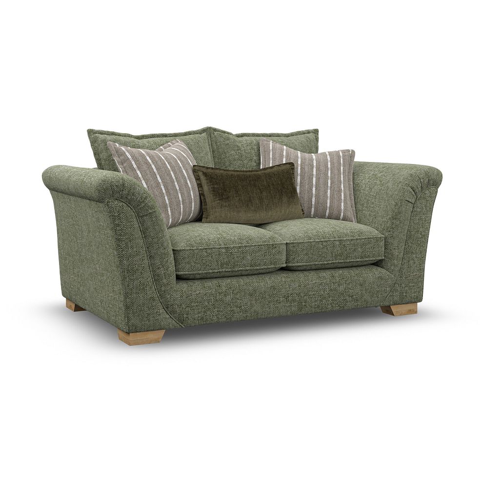 Milldale 2 Seater Sofa in Milo Olive Fabric with Earth Scatters 1