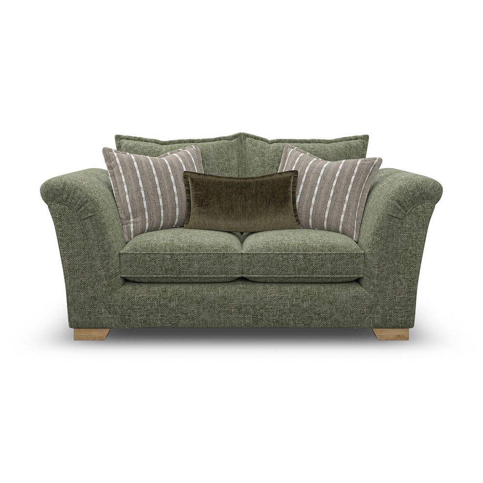 Milldale 2 Seater Sofa in Milo Olive Fabric with Earth Scatters 2