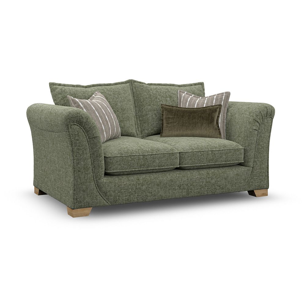 Milldale 2 Seater Sofa in Milo Olive Fabric with Earth Scatters 3