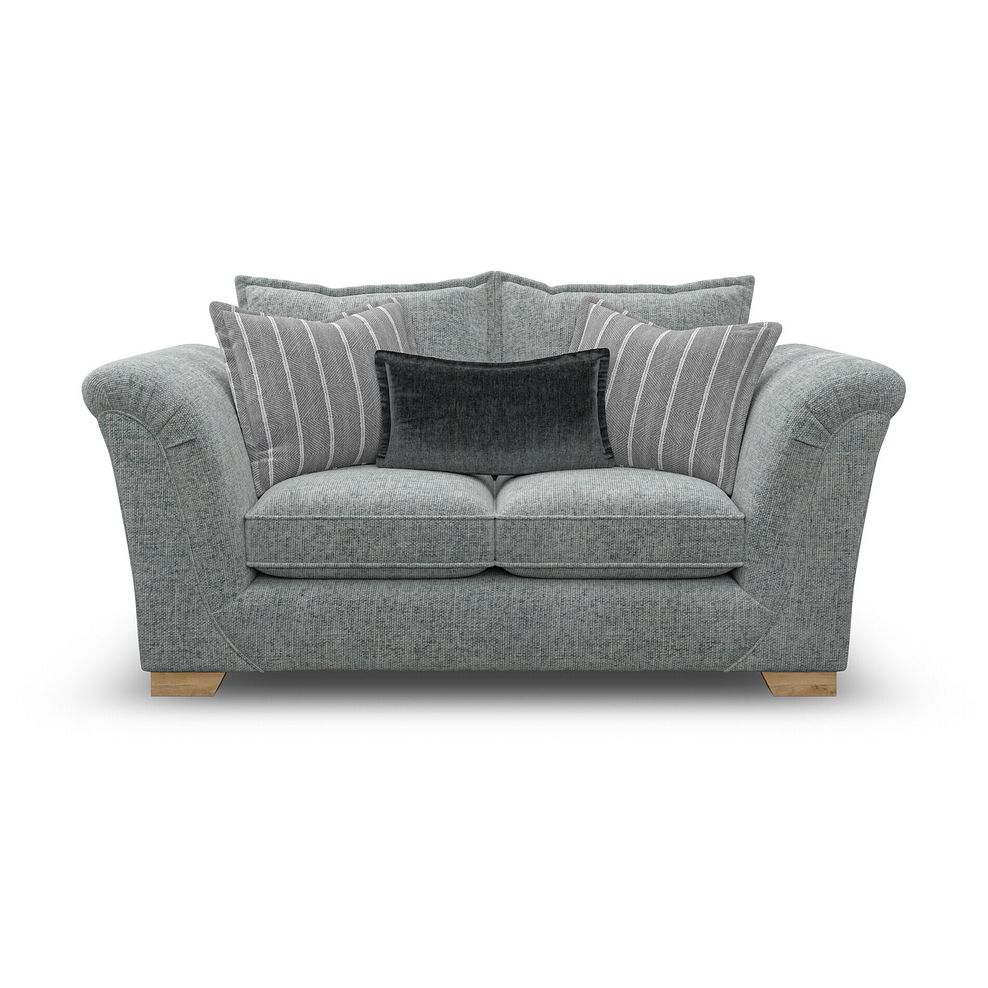 Milldale 2 Seater Sofa in Milo Pewter Fabric with Grey Scatters 2