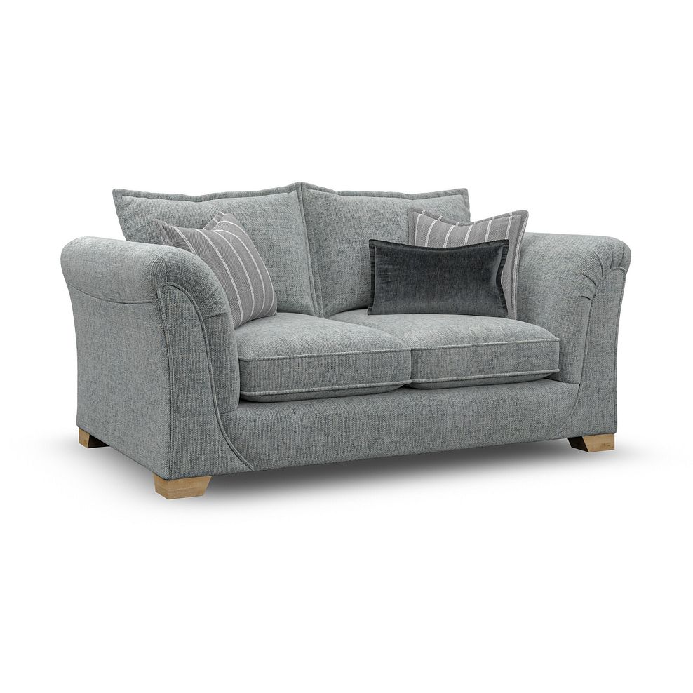 Milldale 2 Seater Sofa in Milo Pewter Fabric with Grey Scatters 3