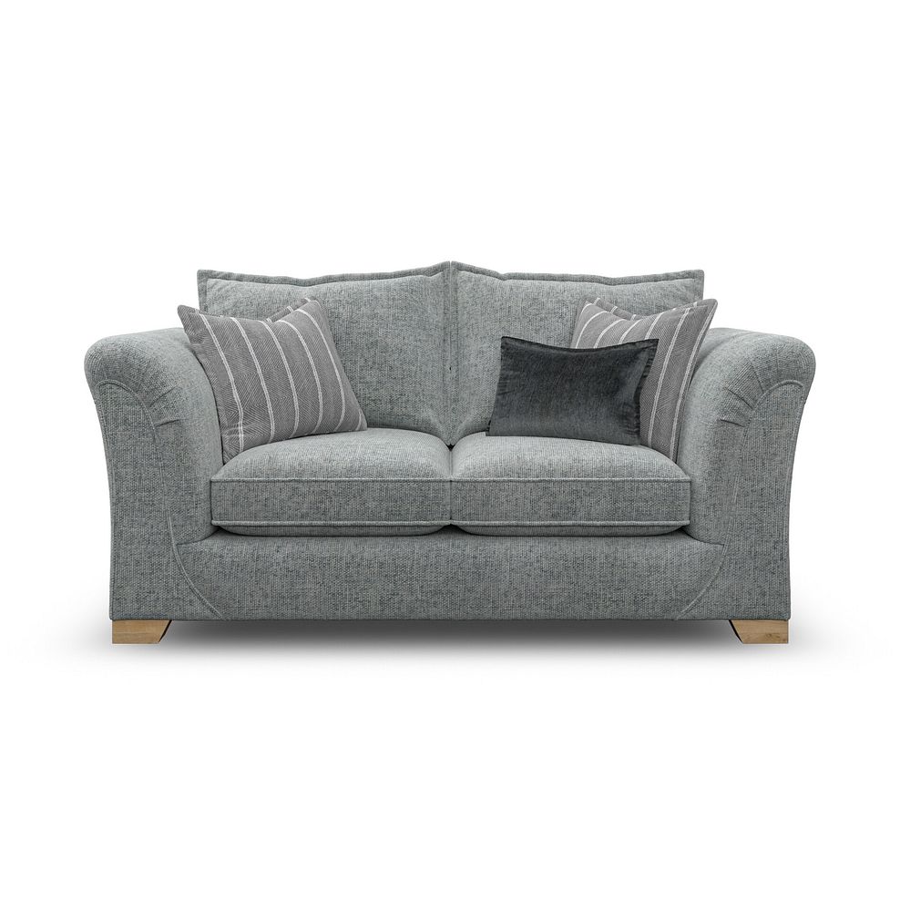 Milldale 2 Seater Sofa in Milo Pewter Fabric with Grey Scatters 4