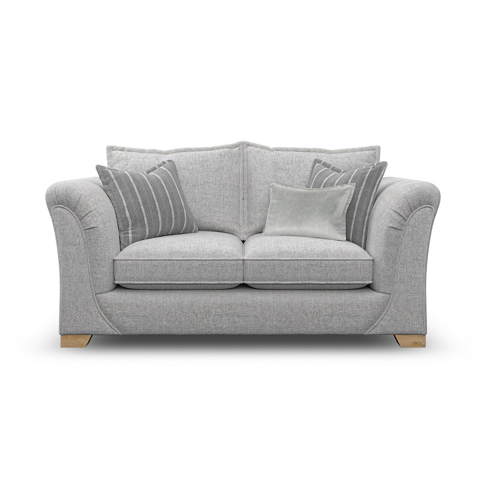 Milldale 2 Seater Sofa in Milo Silver Fabric with Grey Scatters 4