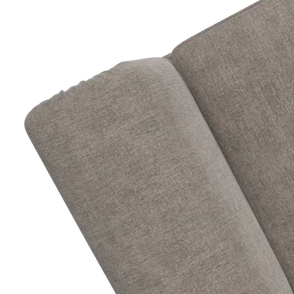 Milldale 3 Seater Pillow Back Sofa in Garda Acier Fabric with Linen Scatters 7