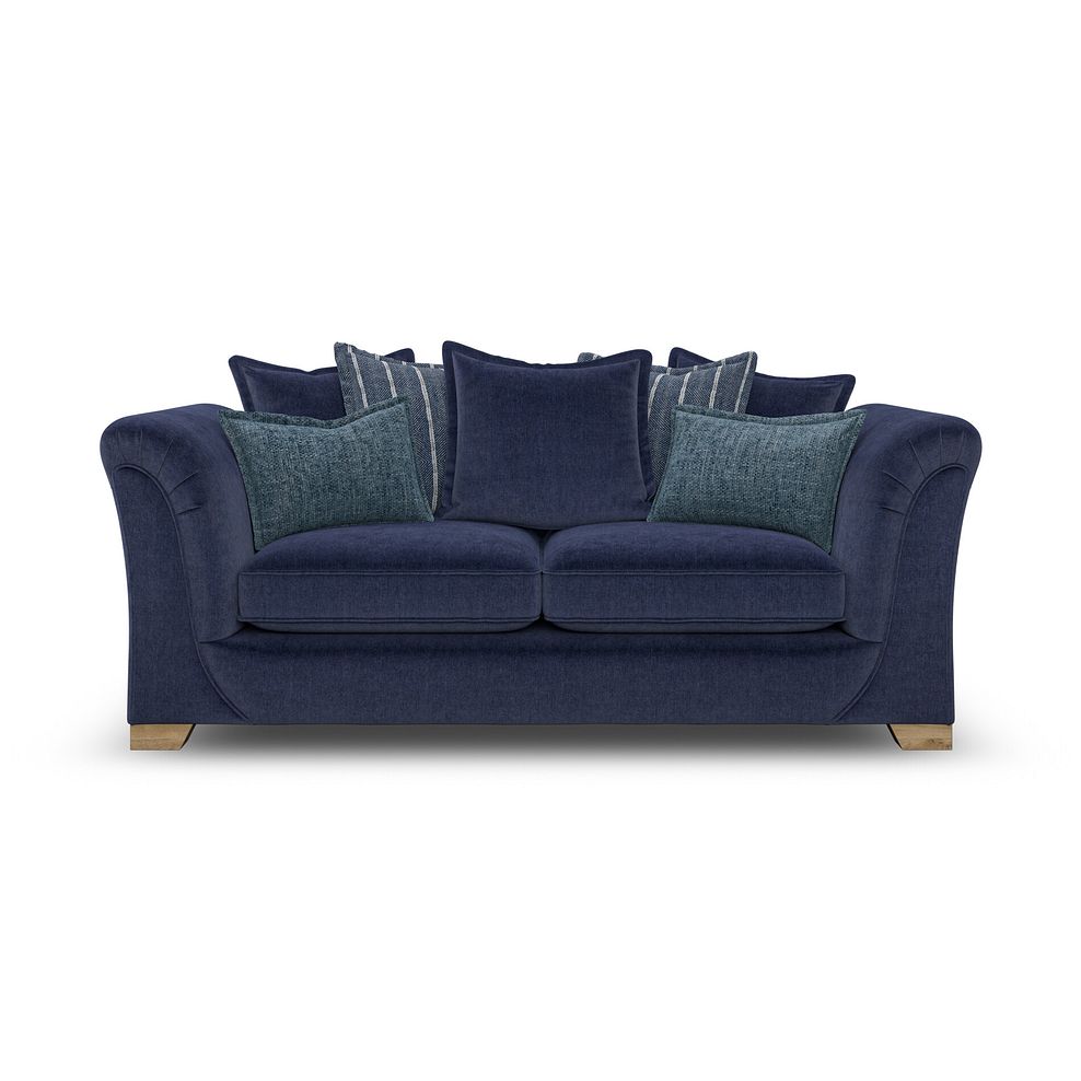 Milldale 3 Seater Pillow Back Sofa in Garda Atomic Fabric with Navy Scatters 4