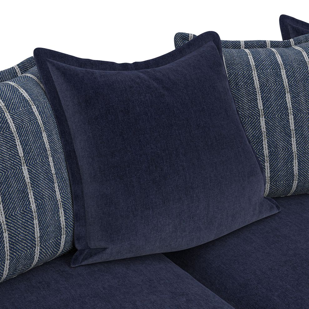 Milldale 3 Seater Pillow Back Sofa in Garda Atomic Fabric with Navy Scatters 12
