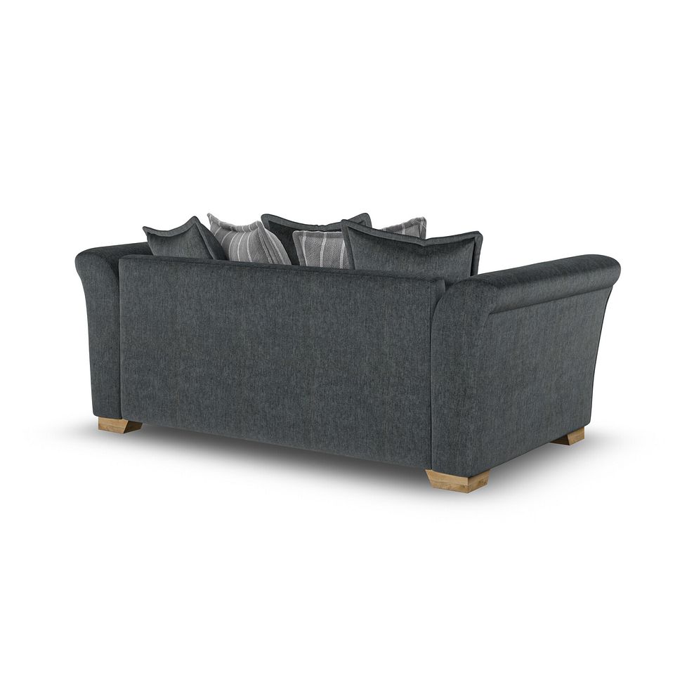 Milldale 3 Seater Pillow Back Sofa in Garda Carbon Fabric with Grey Scatters 3