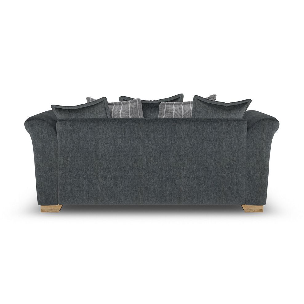 Milldale 3 Seater Pillow Back Sofa in Garda Carbon Fabric with Grey Scatters 4