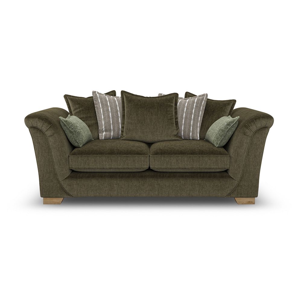 Milldale 3 Seater Pillow Back Sofa in Garda Seaweed Fabric with Earth Scatters 2