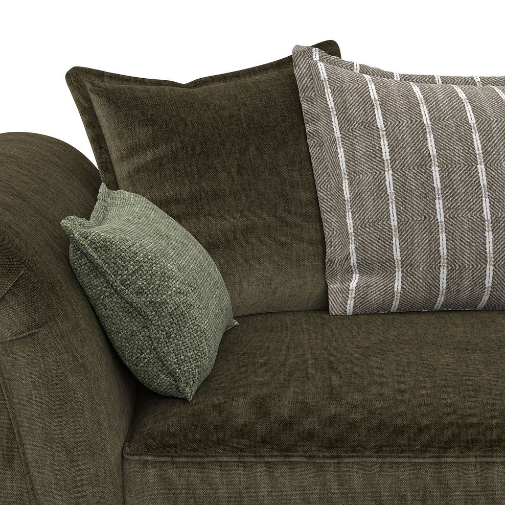Milldale 3 Seater Pillow Back Sofa in Garda Seaweed Fabric with Earth Scatters 7