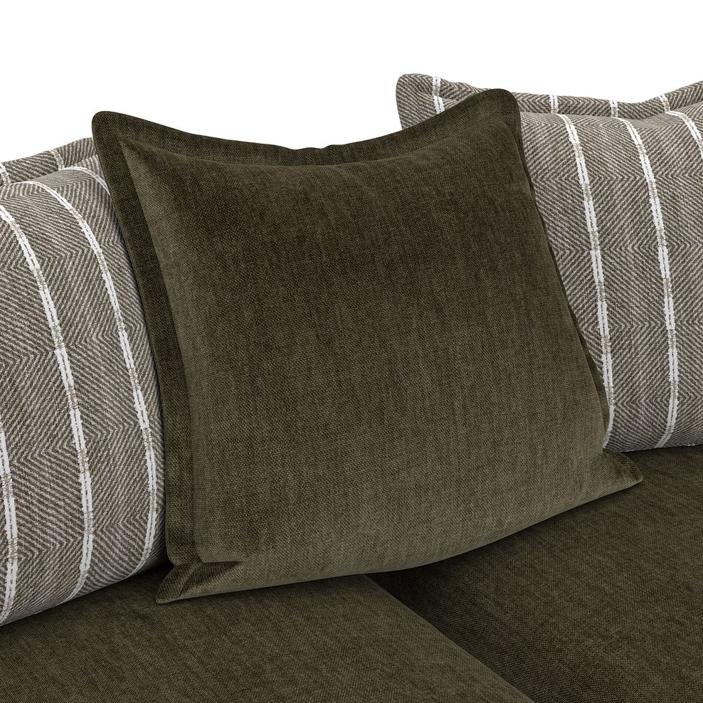 Milldale 3 Seater Pillow Back Sofa in Garda Seaweed Fabric with Earth Scatters 10
