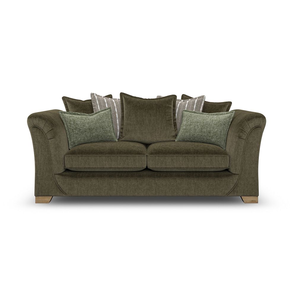 Milldale 3 Seater Pillow Back Sofa in Garda Seaweed Fabric with Earth Scatters 4
