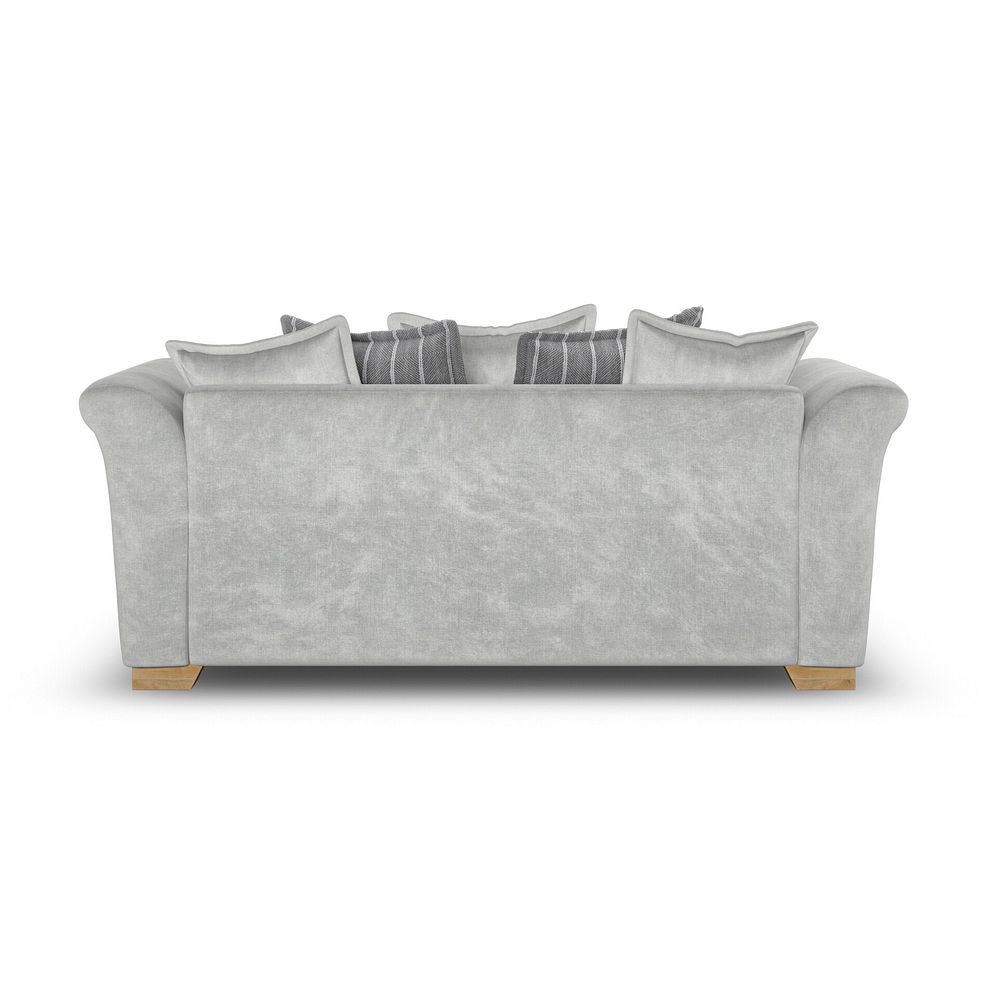 Milldale 3 Seater Pillow Back Sofa in Garda Showers Fabric with Grey Scatters 4