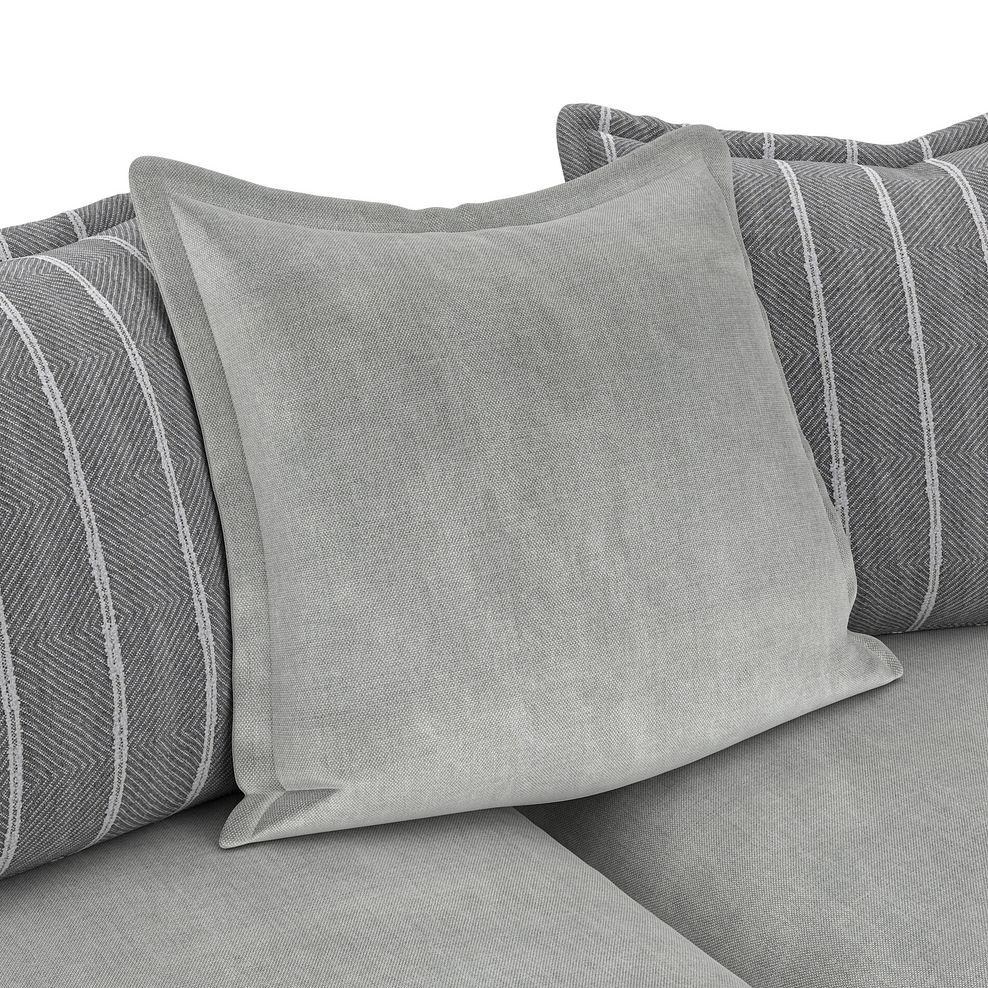 Milldale 3 Seater Pillow Back Sofa in Garda Showers Fabric with Grey Scatters 10