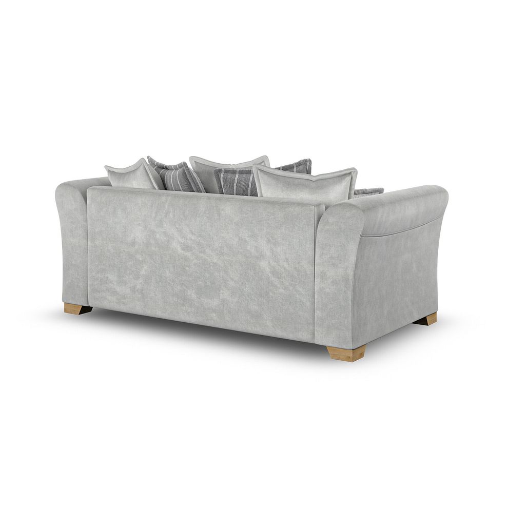 Milldale 3 Seater Pillow Back Sofa in Garda Showers Fabric with Grey Scatters 5