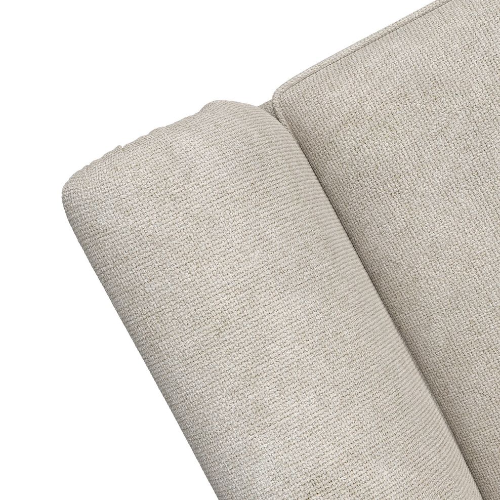 Milldale 3 Seater Pillow Back Sofa in Milo Cream Fabric with Linen Scatters 9