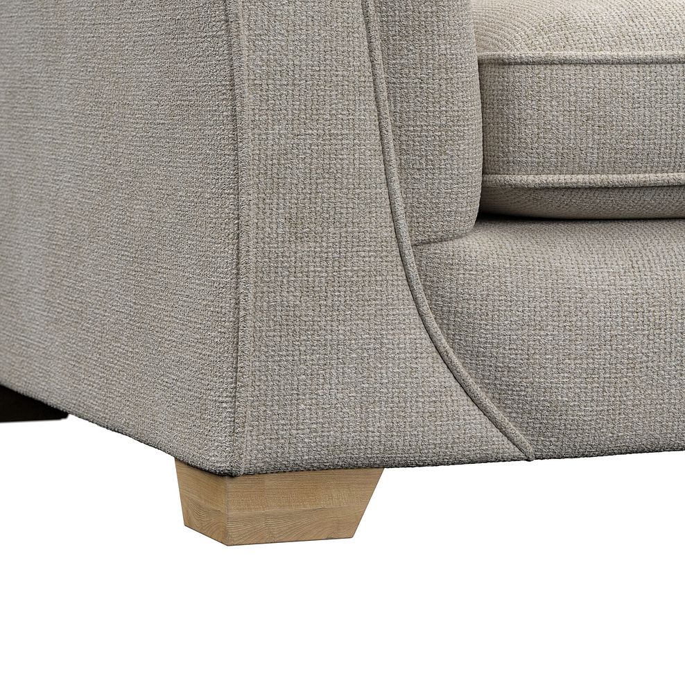 Milldale 3 Seater Pillow Back Sofa in Milo Cream Fabric with Linen Scatters 10
