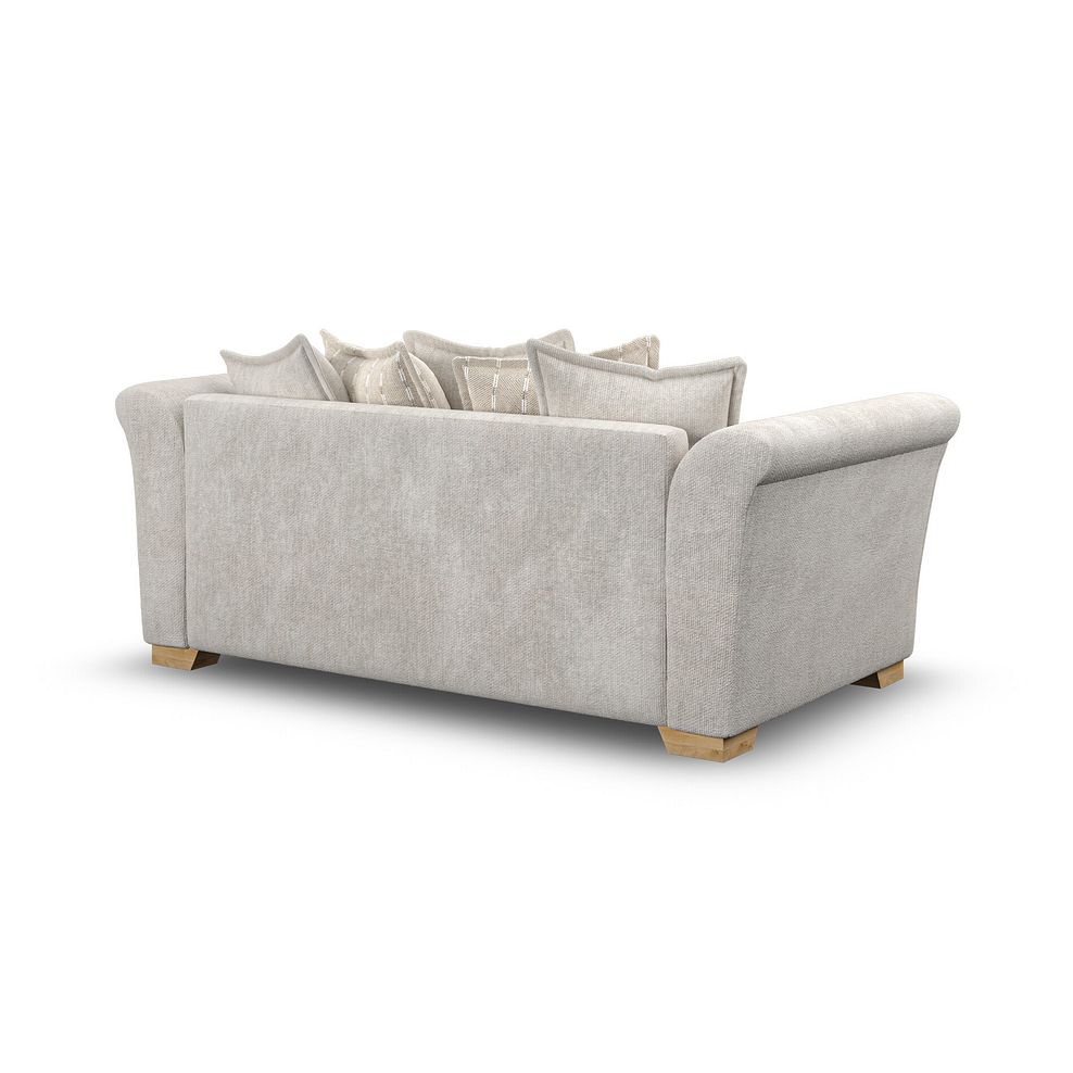 Milldale 3 Seater Pillow Back Sofa in  Milo Ivory Fabric with Linen Scatters 3