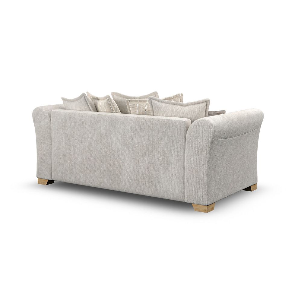 Milldale 3 Seater Pillow Back Sofa in  Milo Ivory Fabric with Linen Scatters 5