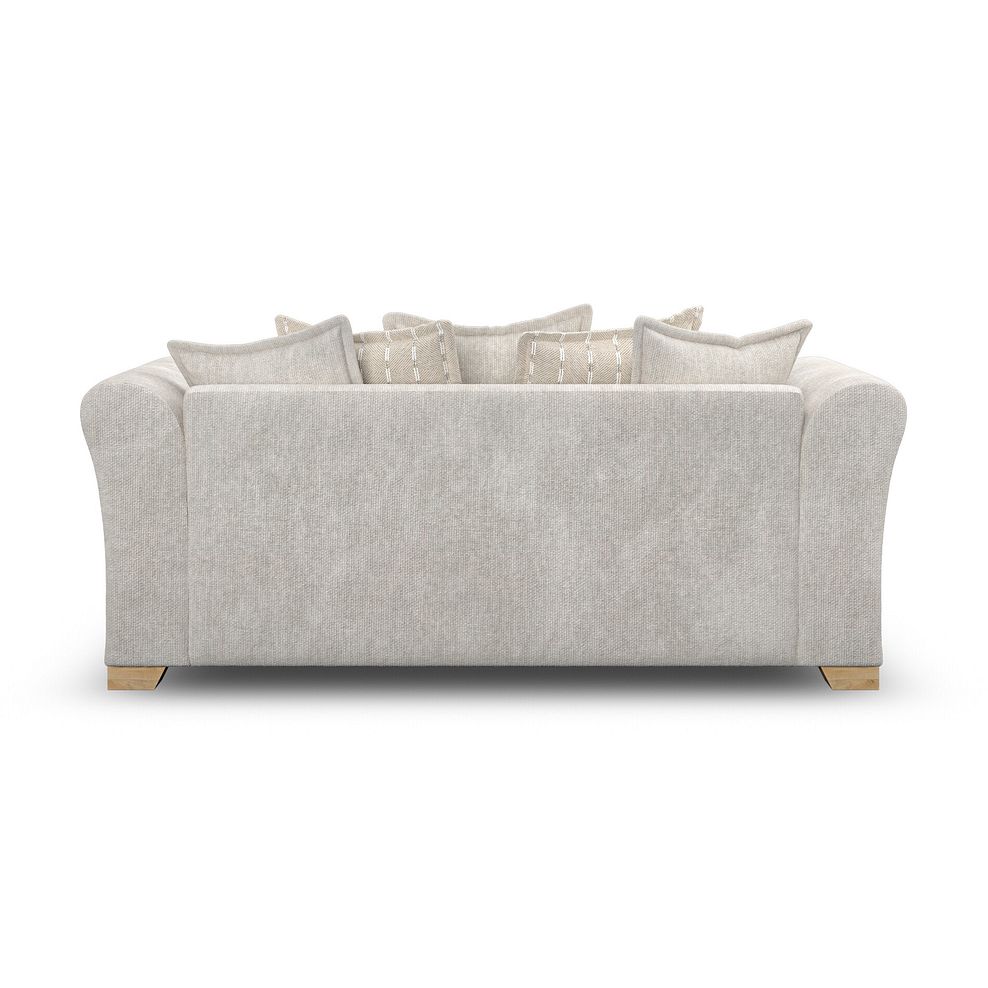 Milldale 3 Seater Pillow Back Sofa in  Milo Ivory Fabric with Linen Scatters 6
