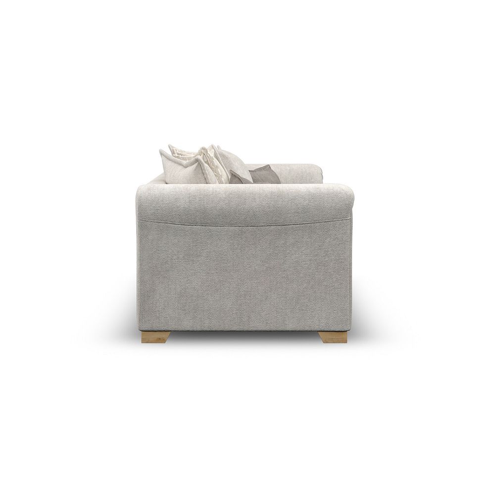 Milldale 3 Seater Pillow Back Sofa in  Milo Ivory Fabric with Linen Scatters 7