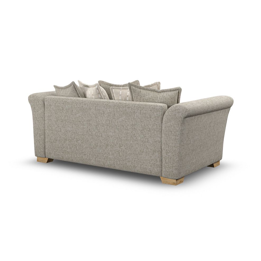 Milldale 3 Seater Pillow Back Sofa in Milo Mink Fabric with Linen Scatters 3
