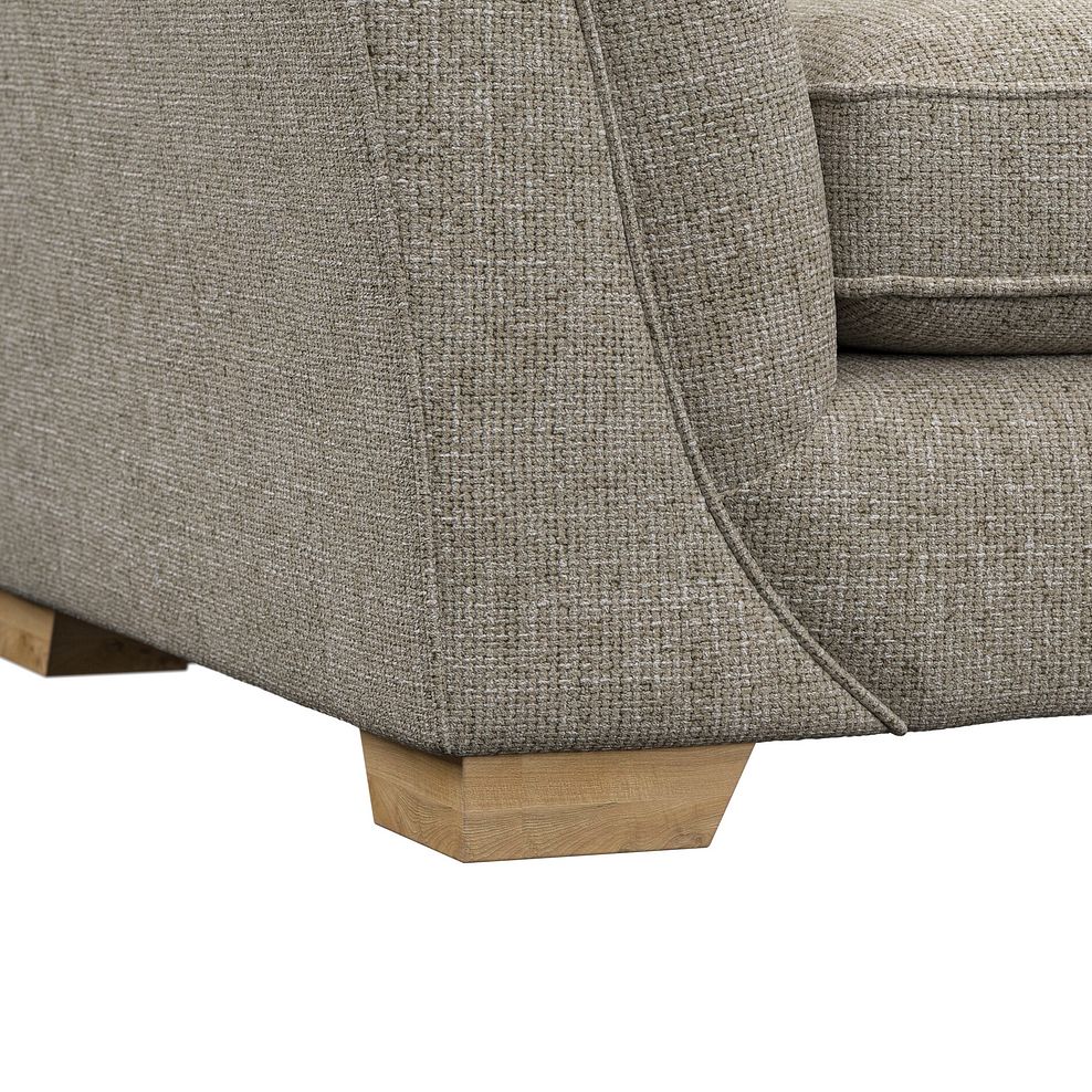 Milldale 3 Seater Pillow Back Sofa in Milo Mink Fabric with Linen Scatters 9