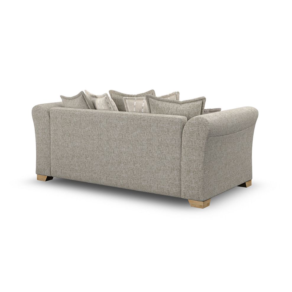 Milldale 3 Seater Pillow Back Sofa in Milo Mink Fabric with Linen Scatters 5