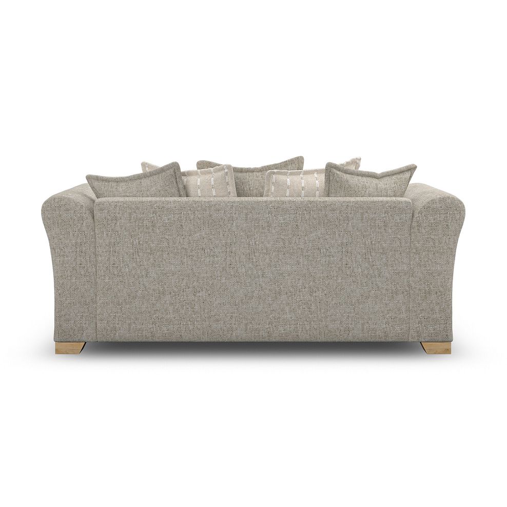 Milldale 3 Seater Pillow Back Sofa in Milo Mink Fabric with Linen Scatters 6