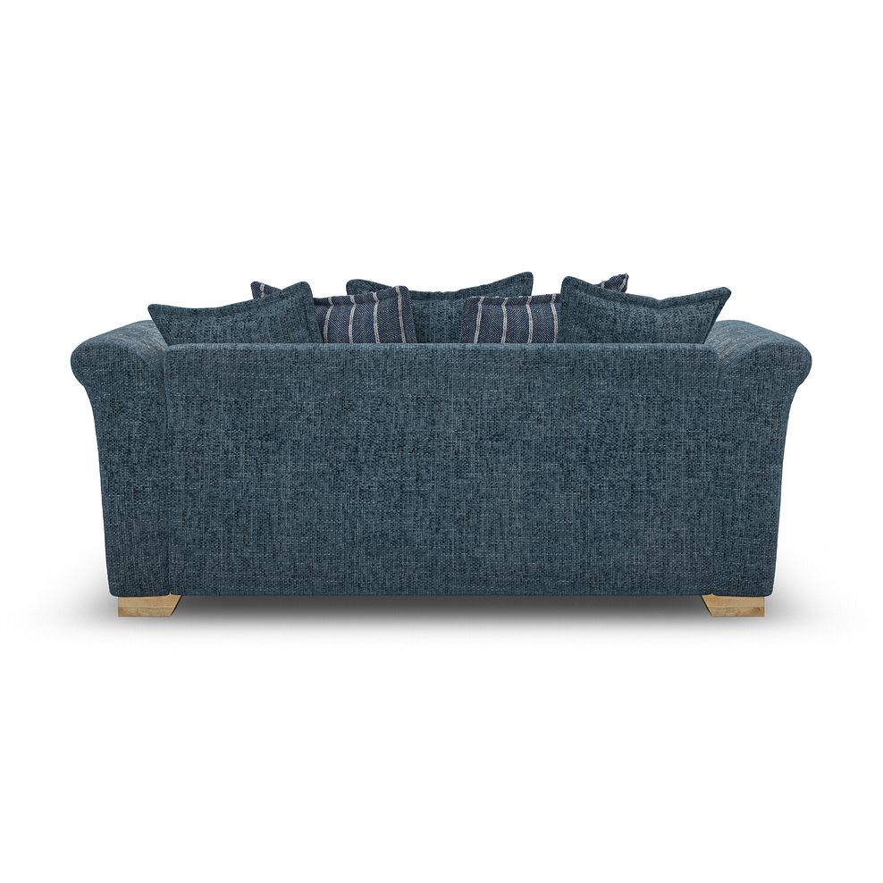 Milldale 3 Seater Pillow Back Sofa in  Milo Navy Fabric with Navy Scatters 4