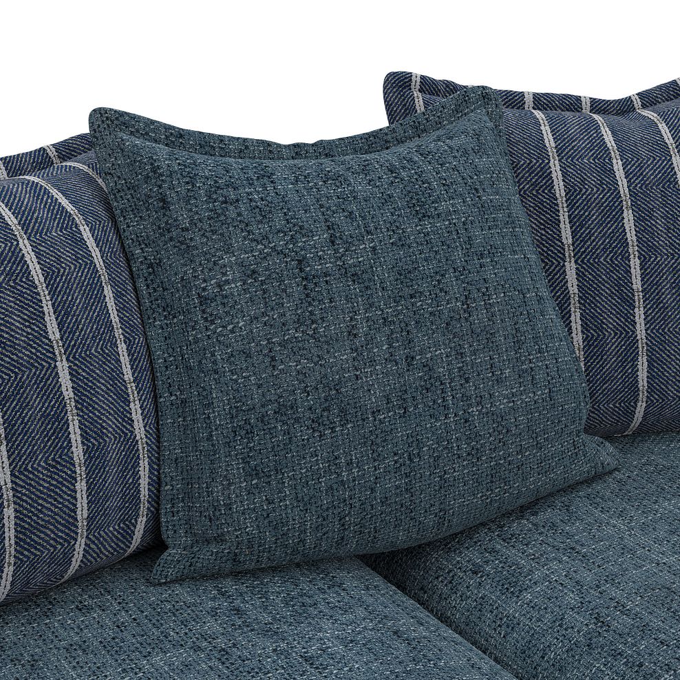 Milldale 3 Seater Pillow Back Sofa in  Milo Navy Fabric with Navy Scatters 10
