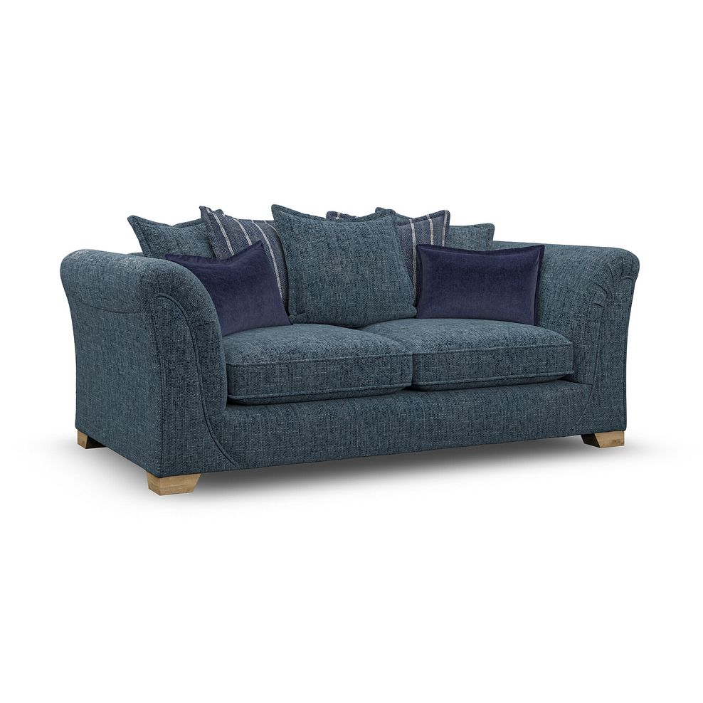 Milldale 3 Seater Pillow Back Sofa in  Milo Navy Fabric with Navy Scatters 3