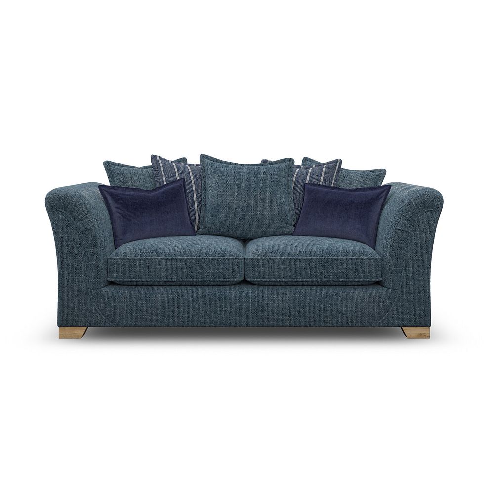 Milldale 3 Seater Pillow Back Sofa in  Milo Navy Fabric with Navy Scatters 4