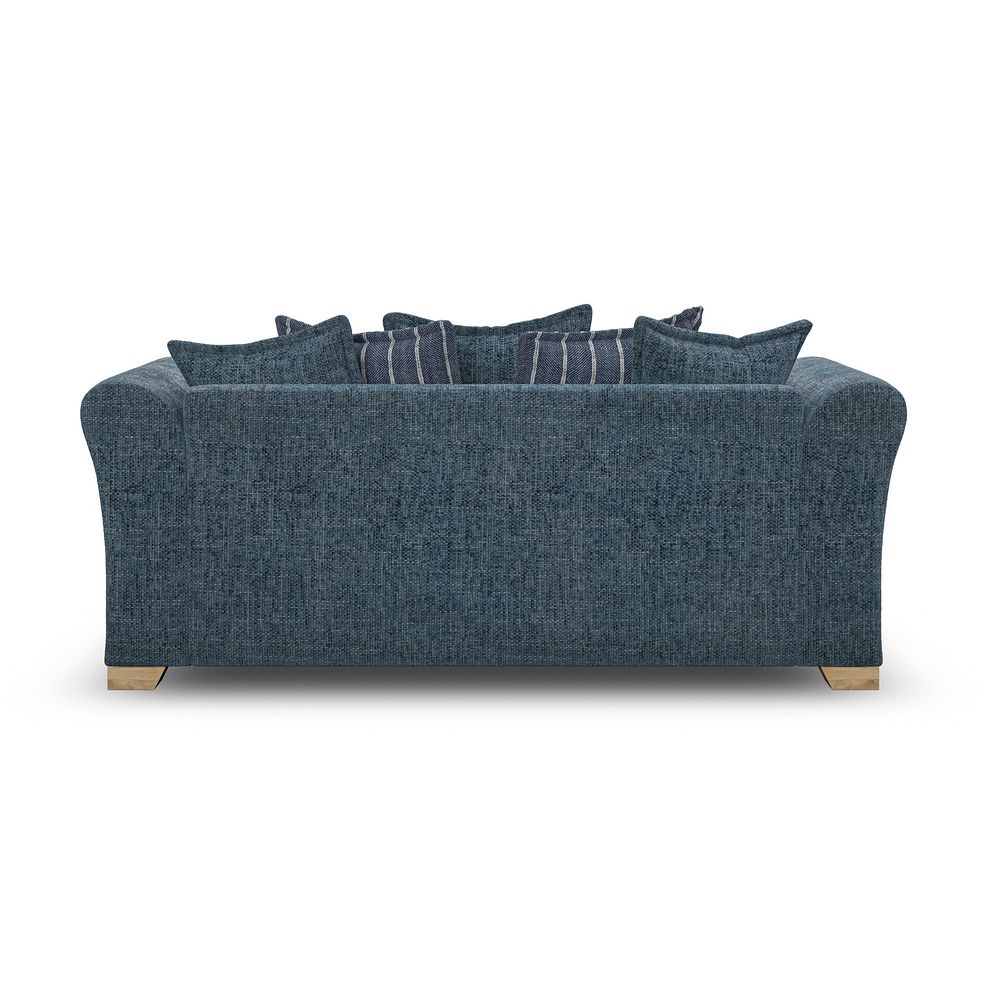 Milldale 3 Seater Pillow Back Sofa in  Milo Navy Fabric with Navy Scatters 6