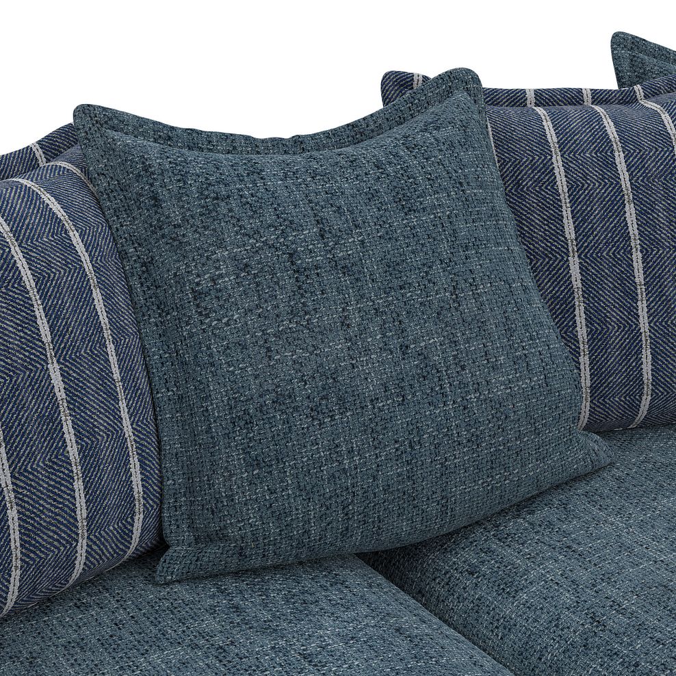 Milldale 3 Seater Pillow Back Sofa in  Milo Navy Fabric with Navy Scatters 12